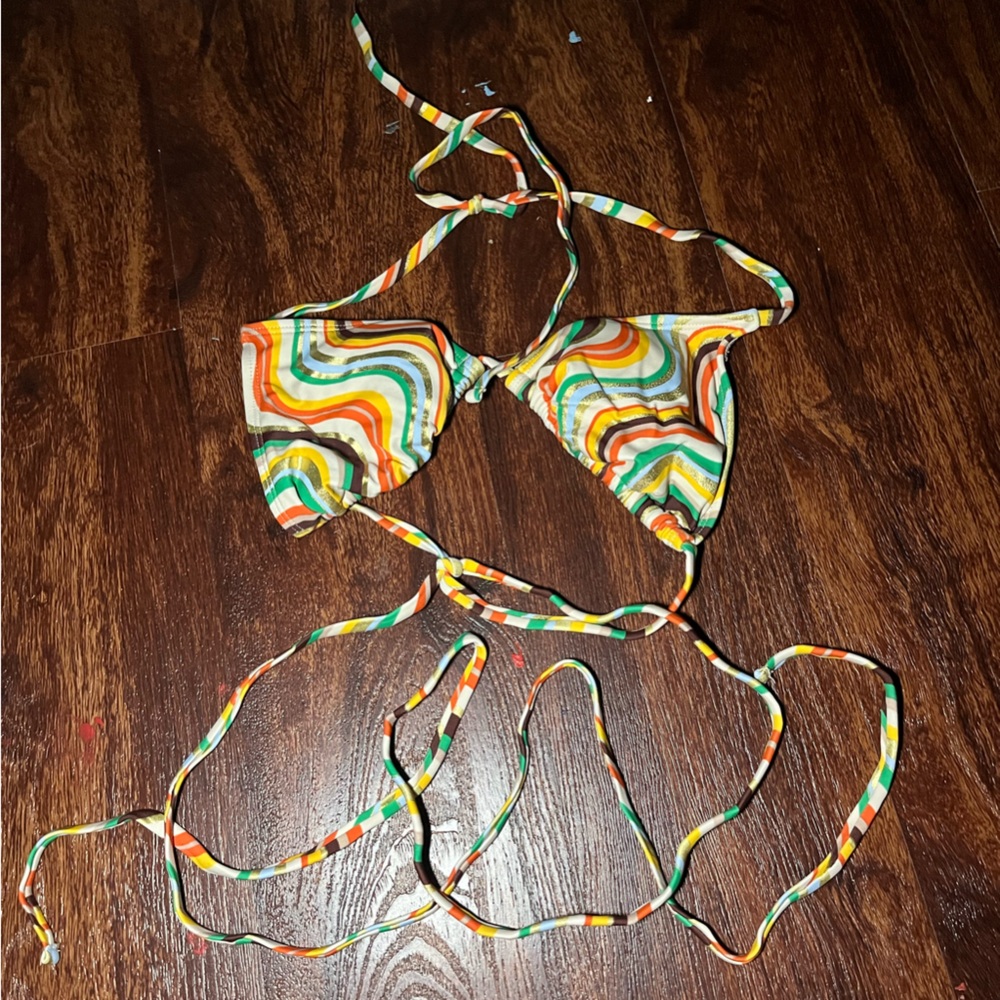 Colorful Swirl Bikini Top